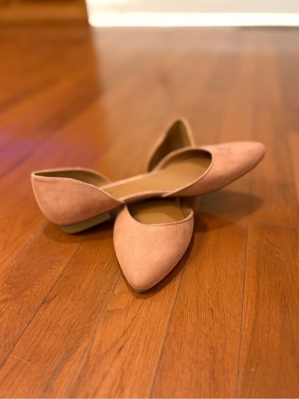 Indigo Rd | Women's Pointed D'Orsay Flats - Blush Pink